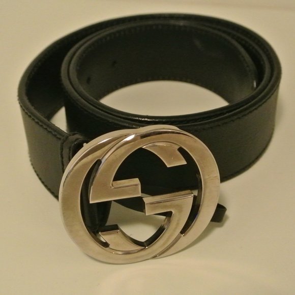 Gucci Black Leather Womens Belt 